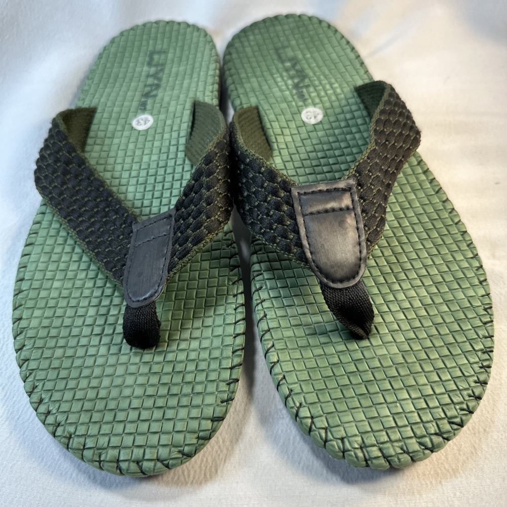 Men's Color Splicing Slipper Flat Heel Flip Flops Casual Beach Sz 43/9.5-10